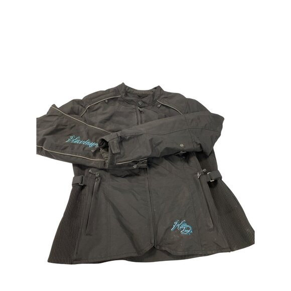 Harley-Davidson Womens Black Riding Embroided poly blend Logo Sz XL SKU 9376 - Picture 4 of 14